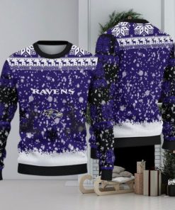 Baltimore Ravens Christmas Reindeer Ugly Christmas Sweater Jumper AOP Gift For Fans