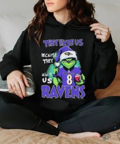 Baltimore Ravens Grinch Christmas They Hate Us Because Ain’t Us Ravens Shirt