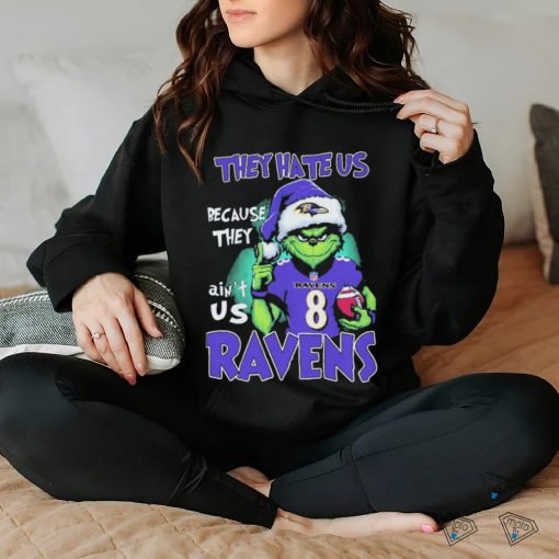 Baltimore Ravens Grinch Christmas They Hate Us Because Ain’t Us Ravens Shirt