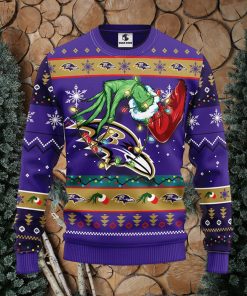 Baltimore Ravens Grinch Christmas Ugly Sweater