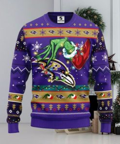 Baltimore Ravens Grinch Xmas Ugly Christmas Sweater Best Christmas Gift Ideas