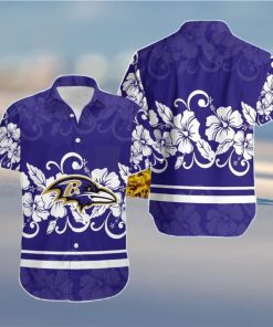 Baltimore Ravens Hibiscus Flowers Hawaii Shirt