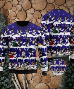 Baltimore Ravens Mickey NFL Knitted Christmas 3D Sweater For Fans