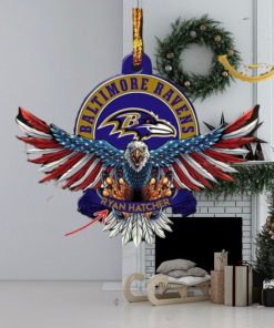 Baltimore Ravens NFL American US Eagle Personalized Xmas Christmas Tree Decorations Ornament