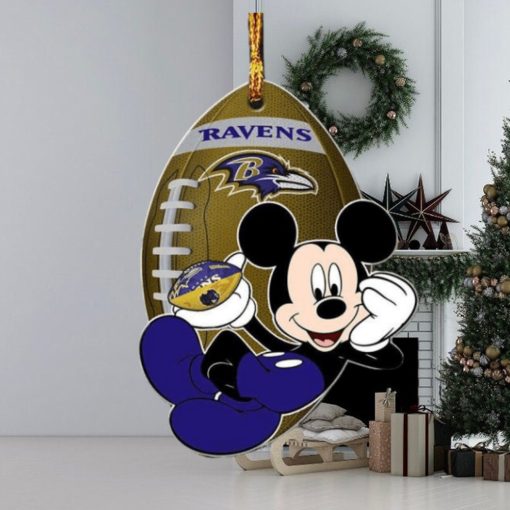 Baltimore Ravens NFL Disney Mickey Mouse Xmas Gifts For Fans Personalized Christmas Tree Decorations Ornament