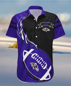 Baltimore Ravens NFL Flame Ball Hawaiian Shirt