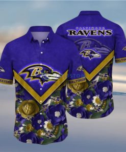 Baltimore Ravens NFL Flower Hawaiian Shirt Ideal Gift For Men And Women Fans