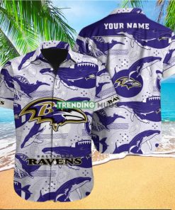 Baltimore Ravens NFL Football Custom Name Hawaiian Shirt Best Gift For Loyal Fans hawaiian shirt