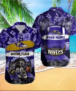 Baltimore Ravens NFL Hawaiian shirt Custom Name Summer Gift