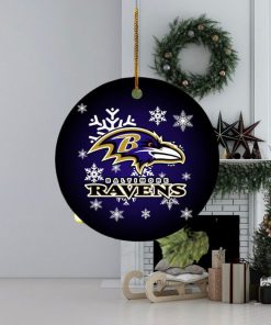 Baltimore Ravens NFL Merry Christmas Ceramic Ornament
