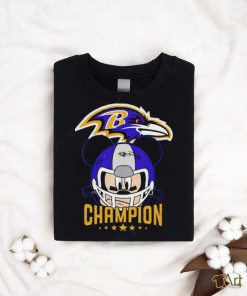 Baltimore Ravens NFL Mickey Mouse with helmet shirt