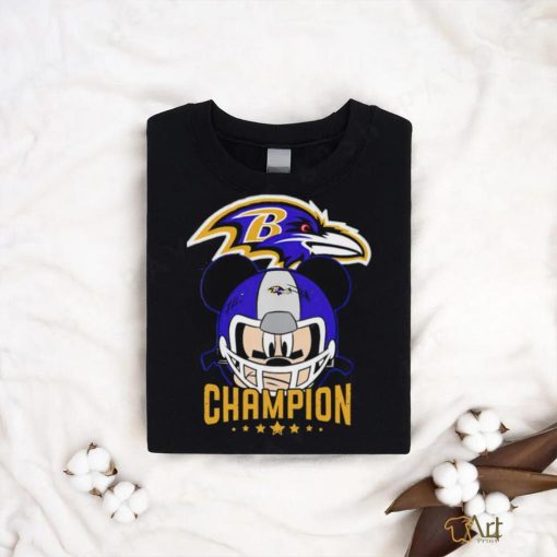 Baltimore Ravens NFL Mickey Mouse with helmet shirt