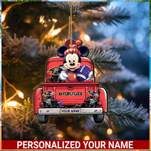 Baltimore Ravens NFL Mickey Ornament Personalized Your Name SP12102333ID05