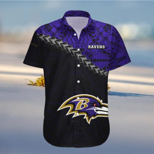 Baltimore Ravens NFL Polynesian Tattoo Hawaiian Shirt