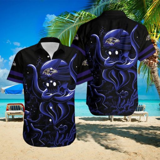 Baltimore Ravens Octopus Alibaba Genie Hawaiian Shirt Fans Gift For Halloween