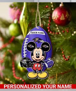 Baltimore Ravens Personalized Your Name Mickey Mouse And NFL Team Ornament SP161023162ID03