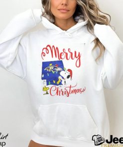 Baltimore Ravens Snoopy And Woodstock Merry Christmas Shirt