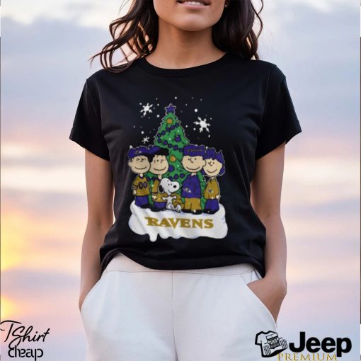 Baltimore Ravens Snoopy Peanuts Christmas Shirt