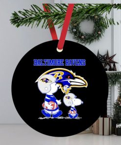Baltimore Ravens Snoopy play soccer ornament