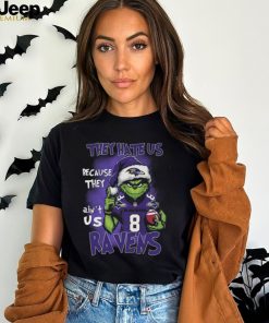 Baltimore Ravens They Hate Us Because They Ain_t Us Ravens Grinch Christmas Holidays Hoodie T Shirts