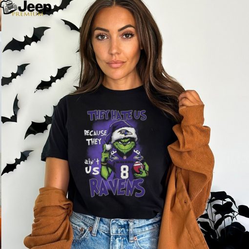 Baltimore Ravens They Hate Us Because They Ain_t Us Ravens Grinch Christmas Holidays Hoodie T Shirts