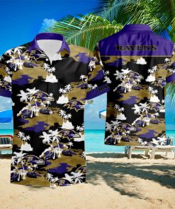 Baltimore Ravens Tommy Bahama Hawaiian Shirt And Short Set Gift Men Women