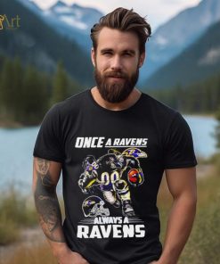 Baltimore Ravens football once a Ravens always a Ravens helmet mascot shirt