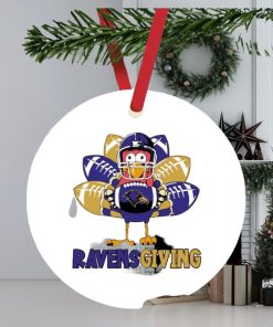 Baltimore Ravens turkey Ravensgiving thanksgiving funny ornament