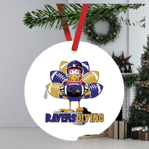 Baltimore Ravens turkey Ravensgiving thanksgiving funny ornament