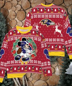 Baltimore Ravens x Mickey Mouse Ugly Christmas Sweater