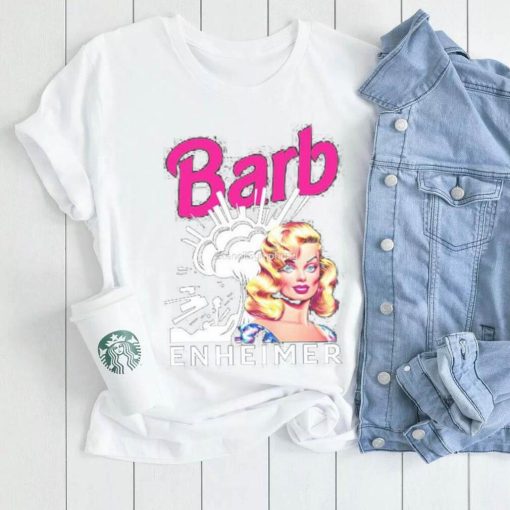 Barbenheimer Barbie Oppenheimer 2023 Pink And White Shirt