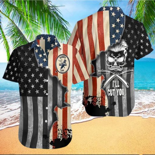 Barber American Flag Hawaiian Shirt