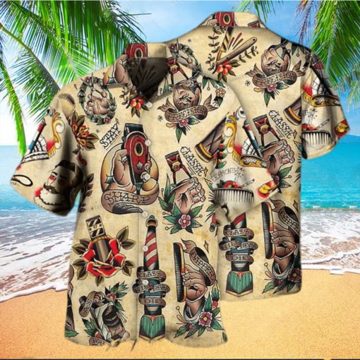 Barber Born Sharp Stay Sharp Hawaiian Shirt