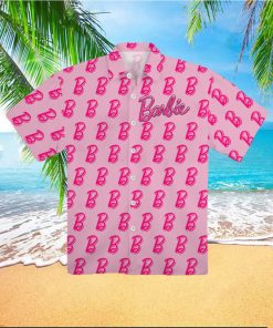 Barbie B Logo Pattern Pink Hawaiian Shirt