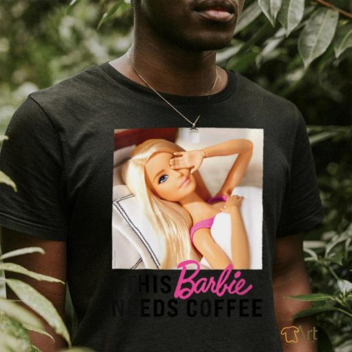 Barbie   This Barbie Needs Coffee V Neck T Shirt