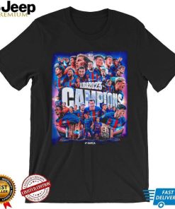 Barcelona FC LLiga 2023 Campions poster shirt