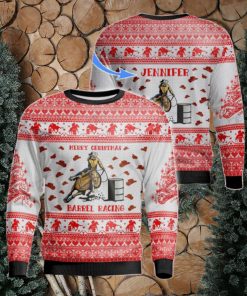 Barrel Racing Personalized Name Christmas Gift Ugly Christmas Sweater
