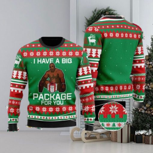 Barry Wood Christmas Sweater Big Black Guy I Have A Package For You Wool Ugly Sweatshirt