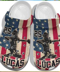 Baseball 4th of July Usa Flag Crocs