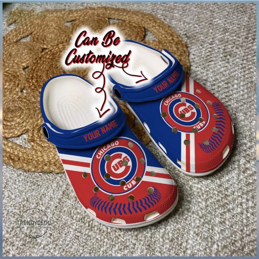 Baseball Chicago Cubs Personalized Baseball Logo Team Clog Shoes