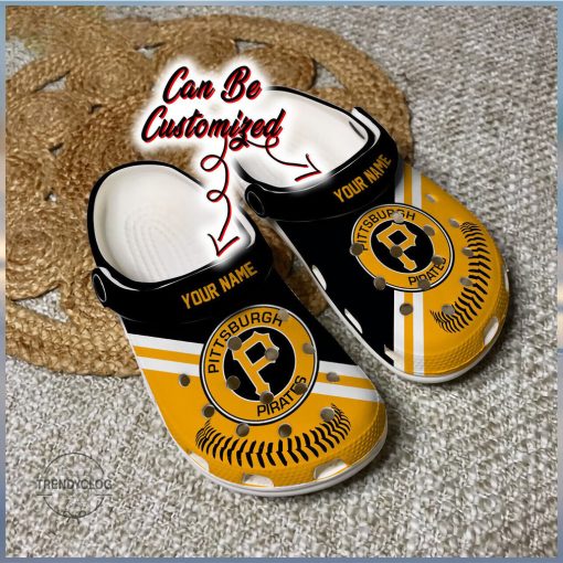 Baseball Pittsburgh Pirates Personalized Baseball Logo Team Clog Shoes