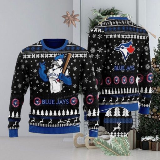 Baseball Team Toronto Blue Jays With Bj Birdy The Mascot Ugly Sweater
