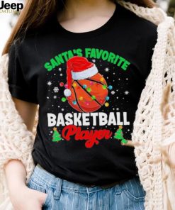 Basketball Hat Santa’s Favorite Basketball Player Merry Christmas Shirt