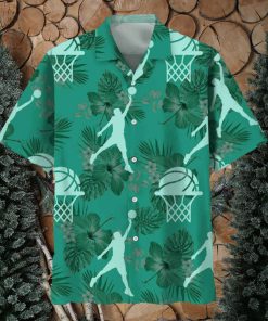 Basketball Kelly Green Hawaiian Shirt