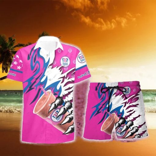 Baskin Robbins Monster Claw Gift Hawaiian Set Shirt And Short Summer Beach