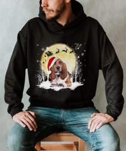 Basset Hound And Christmas Hat Santas reindeer car Christmas Day Gift Merry Christmas Shirt