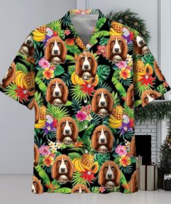 Basset Hound Fruits Hawaiian Shirt
