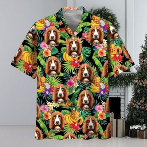 Basset Hound Fruits Hawaiian Shirt