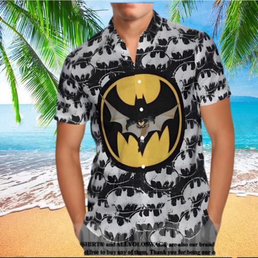 Batman Logo Hawaiian Graphic Print Short Sleeve Hawaiian Shirt