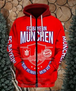 Bayern Munich Red Mia San Mia Zip Up Hoodie